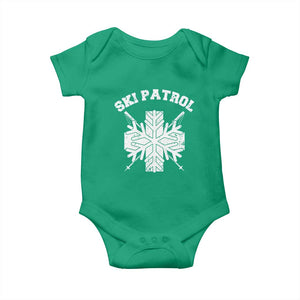 Ski Patrol Baby Onesie Mountain Rescue Winter Slopes Skiing Snowboarding TS11 Irish Green Print Your Wear