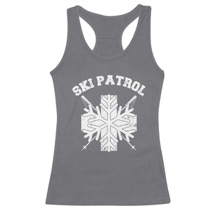 Ski Patrol Racerback Tank Top Mountain Rescue Winter Slopes Skiing Snowboarding TS11 Charcoal Print Your Wear