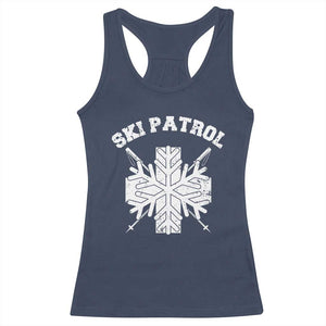 Ski Patrol Racerback Tank Top Mountain Rescue Winter Slopes Skiing Snowboarding TS11 Navy Print Your Wear