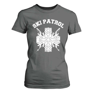 Ski Patrol T Shirt For Women Mountain Rescue Winter Slopes Skiing Snowboarding TS11 Dark Heather Print Your Wear