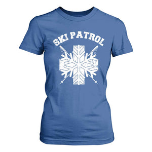 Ski Patrol T Shirt For Women Mountain Rescue Winter Slopes Skiing Snowboarding TS11 Royal Blue Print Your Wear