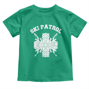 Ski Patrol Toddler T Shirt Mountain Rescue Winter Slopes Skiing Snowboarding TS11 Irish Green Print Your Wear