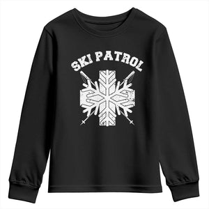 Ski Patrol Youth Sweatshirt Mountain Rescue Winter Slopes Skiing Snowboarding TS11 Black Print Your Wear