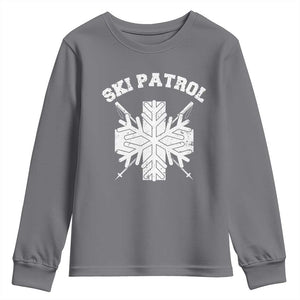 Ski Patrol Youth Sweatshirt Mountain Rescue Winter Slopes Skiing Snowboarding TS11 Charcoal Print Your Wear