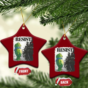 Frog Resist Ceramic Ornament Portland Frog Activist Protest City Art TS11 Print Your Wear
