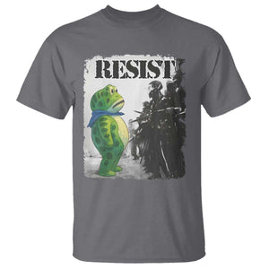 Frog Resist T Shirt Portland Frog Activist Protest City Art TS11 Charcoal Print Your Wear