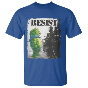 Frog Resist T Shirt Portland Frog Activist Protest City Art TS11 Royal Blue Print Your Wear