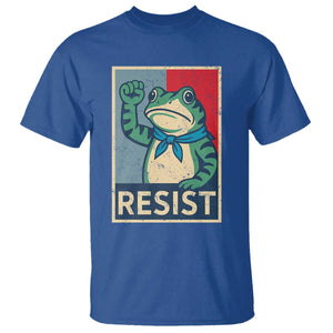 Frog Resist T Shirt Portland Frog Raised Fist Poster Graphic TS11 Royal Blue Print Your Wear