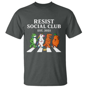 Resist Social Club 2025 T Shirt Portland Frog Animals Mascot Walking TS11 Dark Heather Print Your Wear