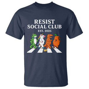 Resist Social Club 2025 T Shirt Portland Frog Animals Mascot Walking TS11 Navy Print Your Wear