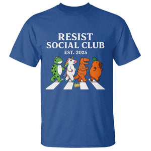 Resist Social Club 2025 T Shirt Portland Frog Animals Mascot Walking TS11 Royal Blue Print Your Wear
