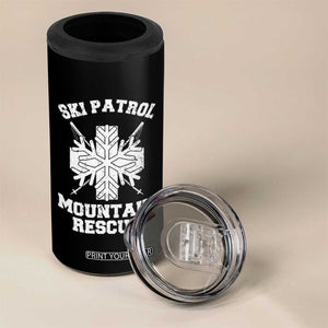 Ski Patrol Mountain Rescue 4 in 1 Can Cooler Tumbler Winter Slopes Skiing Snowboarding Snowflake TS11 Print Your Wear