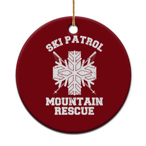Ski Patrol Mountain Rescue Ceramic Ornament Winter Slopes Skiing Snowboarding Snowflake TS11 1pc Red Print Your Wear