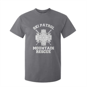 Ski Patrol Mountain Rescue T Shirt For Kid Winter Slopes Skiing Snowboarding Snowflake TS11 Charcoal Print Your Wear