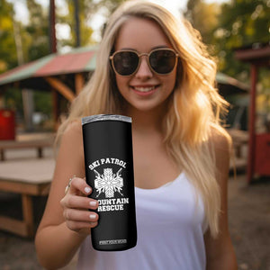 Ski Patrol Mountain Rescue Skinny Tumbler Winter Slopes Skiing Snowboarding Snowflake TS11 Print Your Wear