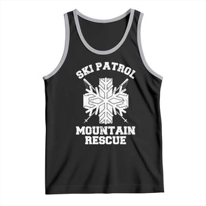 Ski Patrol Mountain Rescue Tank Top Winter Slopes Skiing Snowboarding Snowflake TS11 Black Athletic Heather Print Your Wear