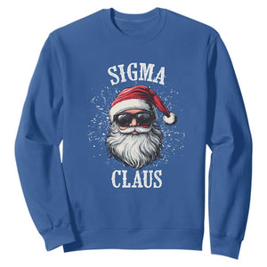 Funny Christmas Santa Sweatshirt Sigma Claus Cool Santa The Rizzler Meme TS11 Royal Blue Print Your Wear