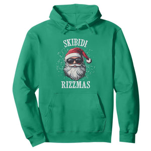 Funny Christmas Santa Hoodie Skibidi Rizzmas Charisma Rizz Santa Claus TS11 Irish Green Print Your Wear