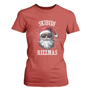 Funny Christmas Santa T Shirt For Women Skibidi Rizzmas Charisma Rizz Santa Claus TS11 Red Print Your Wear