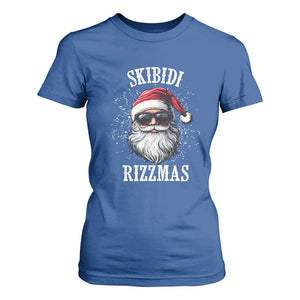 Funny Christmas Santa T Shirt For Women Skibidi Rizzmas Charisma Rizz Santa Claus TS11 Royal Blue Print Your Wear
