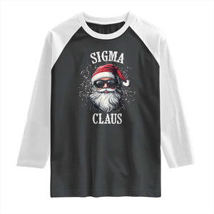 Funny Christmas Santa Raglan Shirt Sigma Claus Cool Santa The Rizzler Meme TS11 Black White Print Your Wear