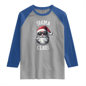 Funny Christmas Santa Raglan Shirt Sigma Claus Cool Santa The Rizzler Meme TS11 Sport Gray Royal Print Your Wear