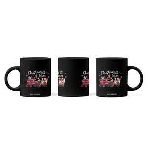 Funny Christmas On The Farm Coffee Mug Vintage Red Tractor Livestock TS11 Print Your Wear