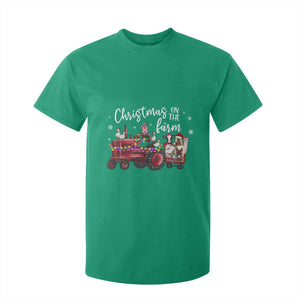 Funny Christmas On The Farm T Shirt For Kid Vintage Red Tractor Livestock TS11 Irish Green Print Your Wear