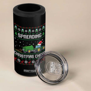 Spreading Christmas Cheer 4 in 1 Can Cooler Tumbler Funny Farming Tractor Xmas TS11 Print Your Wear