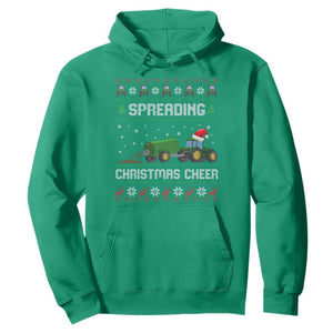 Spreading Christmas Cheer Hoodie Funny Farming Tractor Xmas TS11 Irish Green Print Your Wear