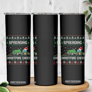 Spreading Christmas Cheer Skinny Tumbler Funny Farming Tractor Xmas TS11 Print Your Wear