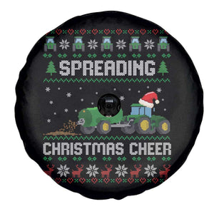 Spreading Christmas Cheer Spare Tire Cover Funny Farming Tractor Xmas TS11 Print Your Wear