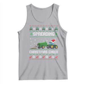 Spreading Christmas Cheer Tank Top Funny Farming Tractor Xmas TS11 Athletic Heather Print Your Wear