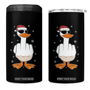 Funny Christmas Offensive Rude Duck 4 in 1 Can Cooler Tumbler I Dont Give A Duck Middle Finger Xmas TS11 One Size: 16 oz Black Print Your Wear