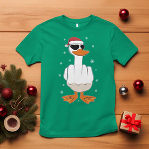 Funny Christmas Offensive Rude Duck T Shirt I Dont Give A Duck Middle Finger Xmas TS11 Irish Green Print Your Wear