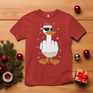 Funny Christmas Offensive Rude Duck T Shirt I Dont Give A Duck Middle Finger Xmas TS11 Red Print Your Wear