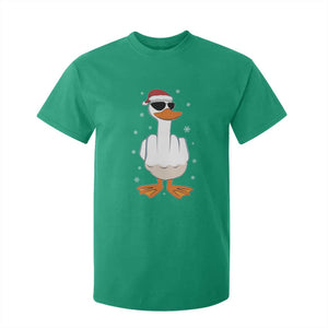 Funny Christmas Offensive Rude Duck T Shirt For Kid I Dont Give A Duck Middle Finger Xmas TS11 Irish Green Print Your Wear