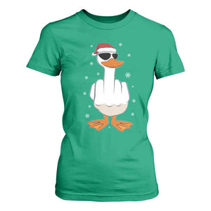 Funny Christmas Offensive Rude Duck T Shirt For Women I Dont Give A Duck Middle Finger Xmas TS11 Irish Green Print Your Wear