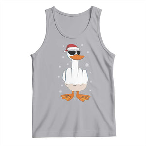 Funny Christmas Offensive Rude Duck Tank Top I Dont Give A Duck Middle Finger Xmas TS11 Athletic Heather Print Your Wear