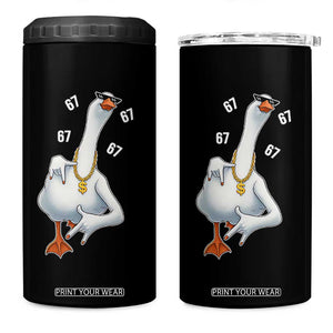 Funny 67 Cool Silly Goose Hip Hop Gangster 4 in 1 Can Cooler Tumbler TS11 One Size: 16 oz Black Print Your Wear