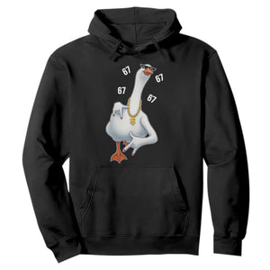 Funny 67 Cool Silly Goose Hip Hop Gangster Hoodie TS11 Black Print Your Wear