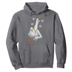 Funny 67 Cool Silly Goose Hip Hop Gangster Hoodie TS11 Charcoal Print Your Wear