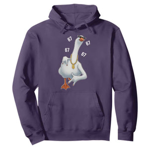 Funny 67 Cool Silly Goose Hip Hop Gangster Hoodie TS11 Purple Print Your Wear