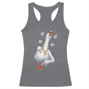 Funny 67 Cool Silly Goose Hip Hop Gangster Racerback Tank Top TS11 Charcoal Print Your Wear