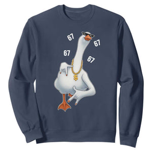 Funny 67 Cool Silly Goose Hip Hop Gangster Sweatshirt TS11 Navy Print Your Wear