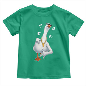 Funny 67 Cool Silly Goose Hip Hop Gangster Toddler T Shirt TS11 Irish Green Print Your Wear
