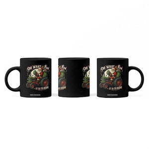 Funny Christmas Farmer Coffee Mug Oh What Fun It Is To Ride Santa Farm Tractor TS11 Print Your Wear