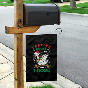 Funny Goose Christmas Garden Flag Festive Goose On The Loose Xmas Holiday TS11 Print Your Wear