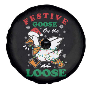 Funny Goose Christmas Spare Tire Cover Festive Goose On The Loose Xmas Holiday TS11 Print Your Wear