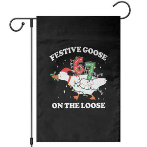Funny Goose 67 Christmas Garden Flag Festive Goose On The Loose Six Seven Meme TS11 Black Print Your Wear